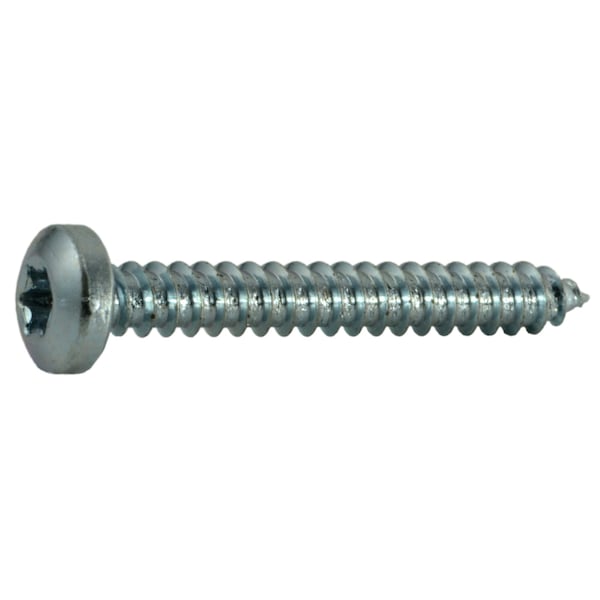 Midwest Fastener Sheet Metal Screw, #8 x 1-1/4 in, Zinc Plated Steel Pan Head Torx Drive, 30 PK 37067 - main